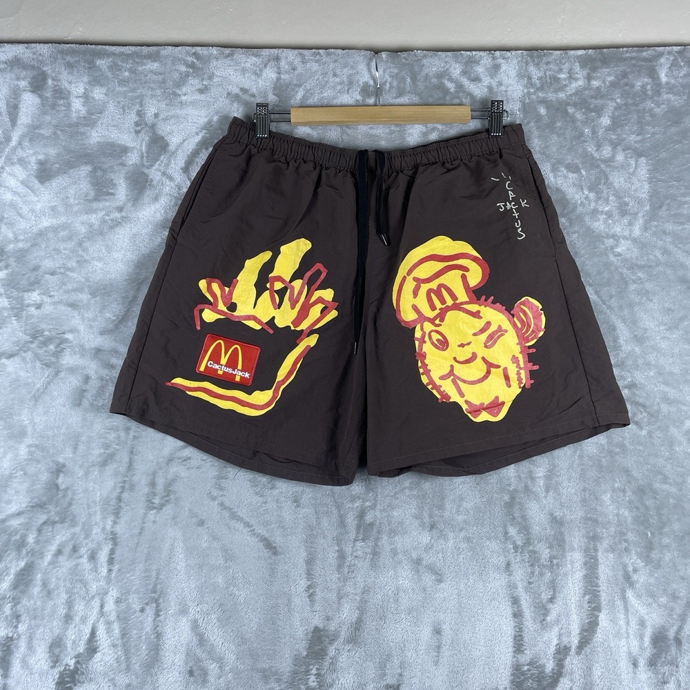 Cactus Jack McDonalds Shorts Size Large Travis Scott 2020 Official Merch Nylon